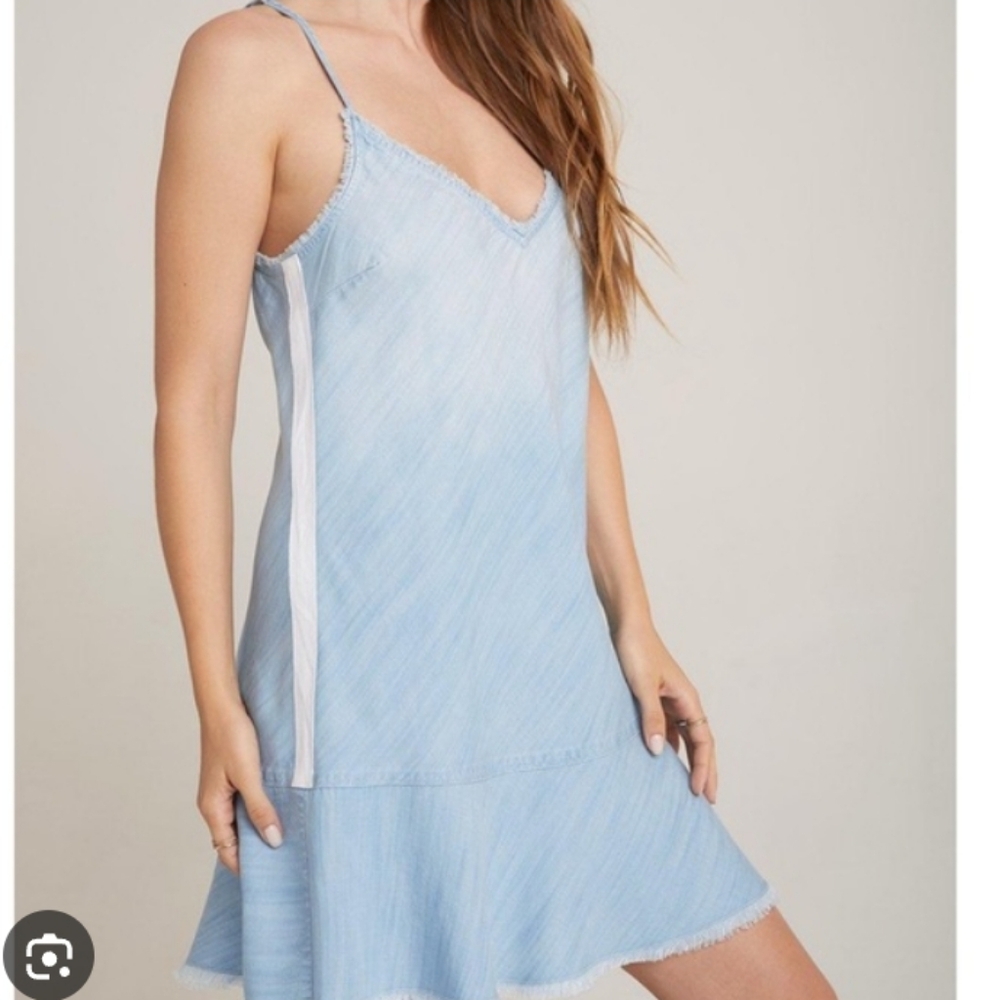 Bella Dahl Sky Blue A-Line Dress.Pit To Pit 19" - Picture 1 of 7